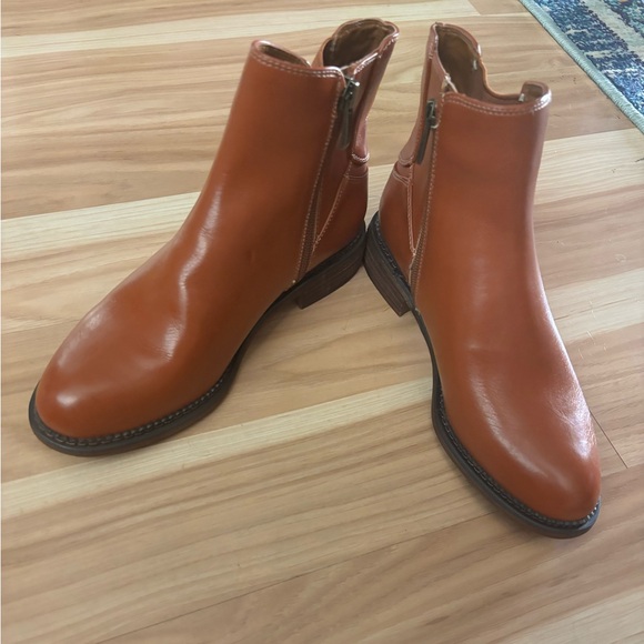 Franco Sarto Horrace Leather Bootie In Cognac Brown Size 6 New - Picture 2 of 9